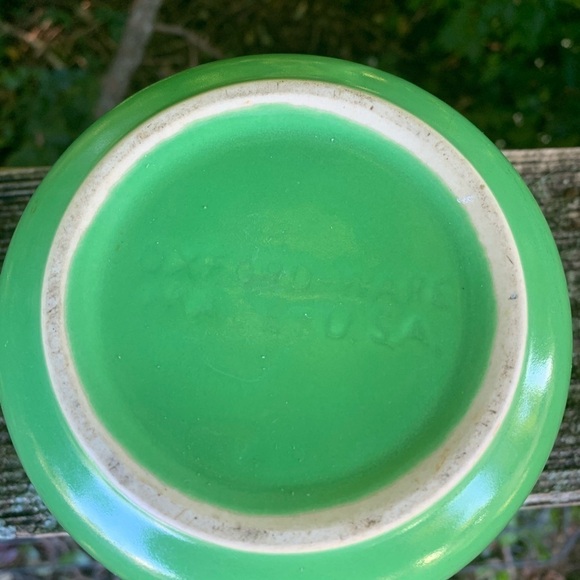 Vintage 1940’s Stonewear Kitchen Bowl Green - Picture 3 of 6